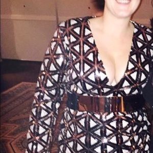 Akira black and gold party dress